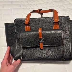 Dooney & Bourke Black and Brown Handbag
